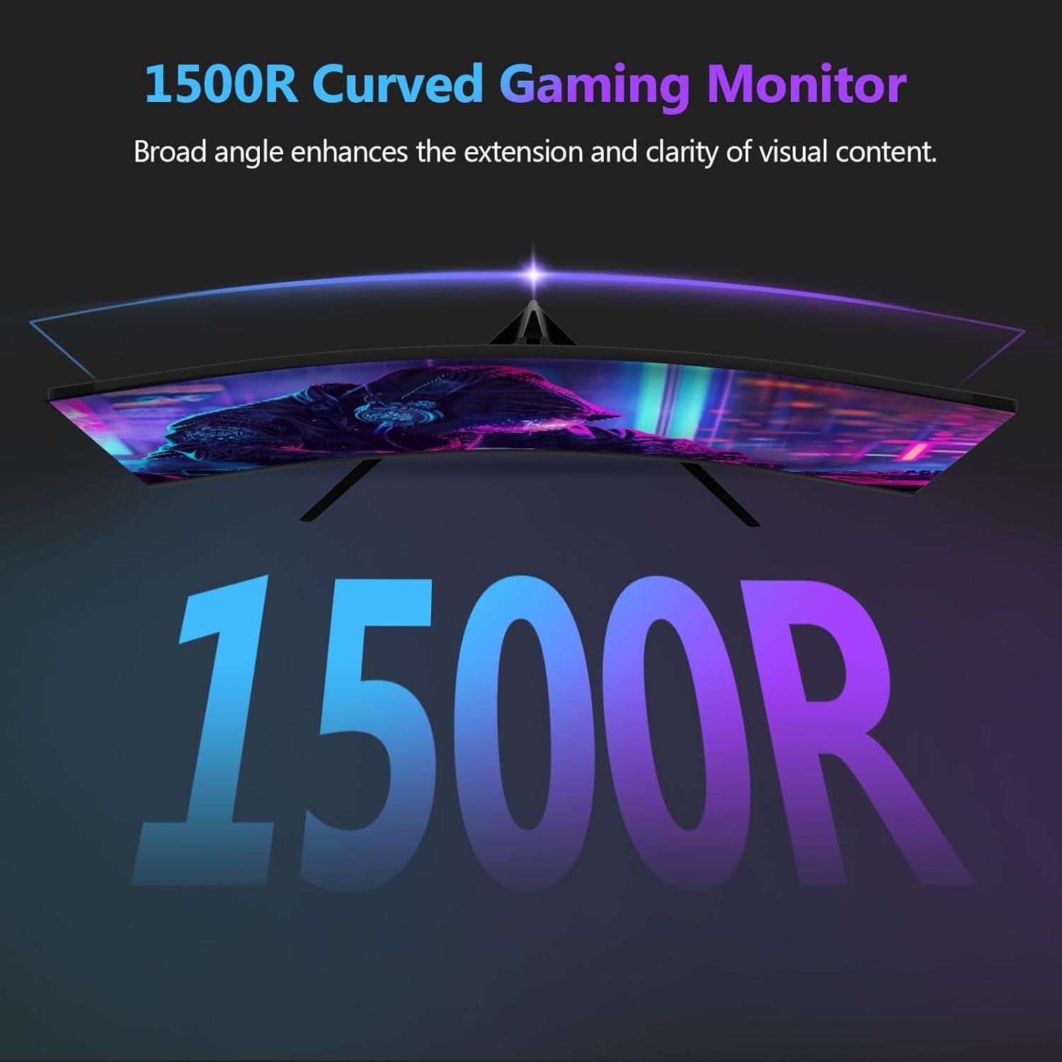 Z-Edge 27-inch Curved Gaming Monitor 16:9 2560x1440 165/144Hz 1ms Frameless LED Gaming Monitor, UG27Q AMD Freesync Premium Display Port HDMI - SubscriptionApps